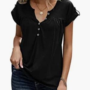 Black henley top size xxl
